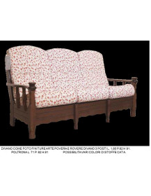 DIVANO FINITURE ARTE POVERA E CILIEGIO