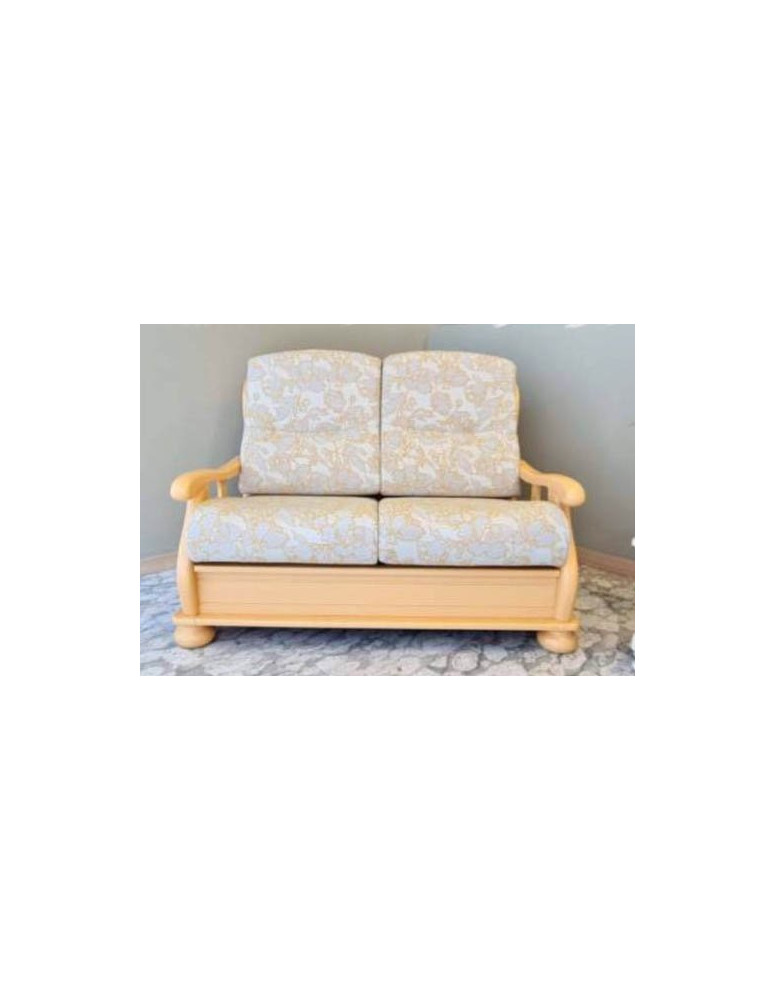 DIVANO DUE POSTI FINITURE ROVERE