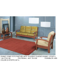 DIVANO IN LEGNO CON FASCE LATERALI RIGATE