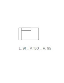 DIVANO 2 POSTI PIU PENISOLA