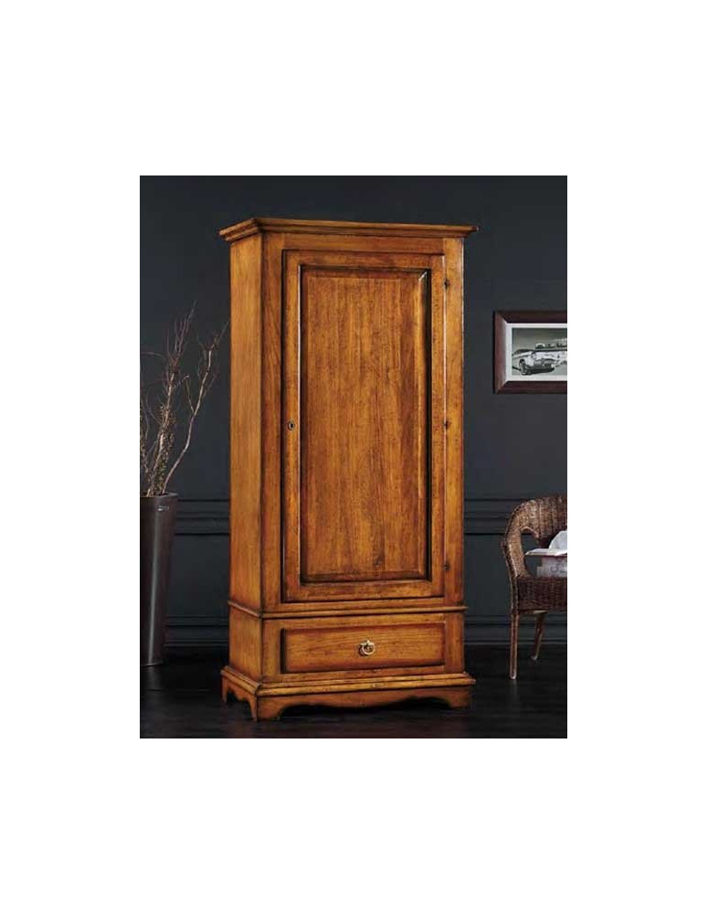 ARMADIO 1 PORTA CON CASSETTO MASSICCIO
