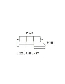DIVANO 2 POSTI + PENISOLA LATERALE