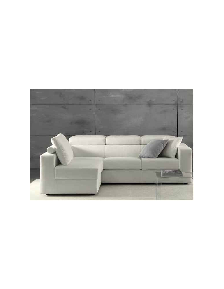 DIVANO 2 POSTI CON PENISOLA LATERALE FISSA