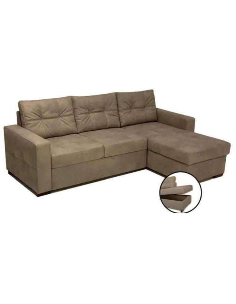 DIVANO 3 POSTI A LETTO CON PENISOLA CONTENITORE