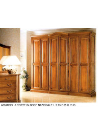 ARMADIO IN NOCE MASSICCIO 6 ANTE