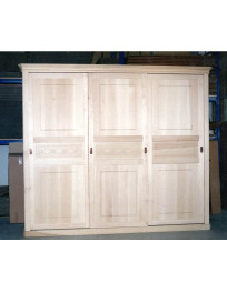 ARMADIO 3 ANTE SCORREVOLI MASSICCIO GREZZO