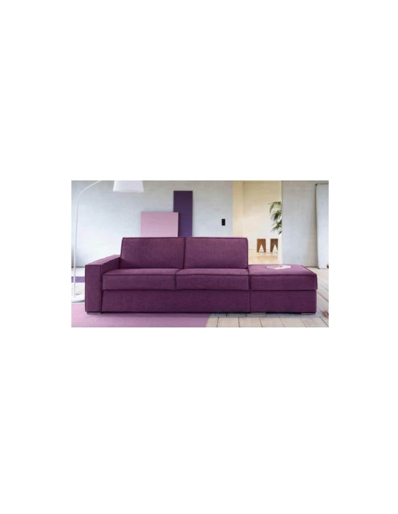DIVANO PROMOZIONALE TRASFORMABILE A LETTO CON POUFFE