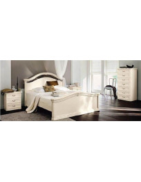 CAMERA TRIS LACCATA AVORIO