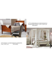 LETTO SINGOLO A BARCHETTA / MATRIMONIALE CON BALDACCHINO