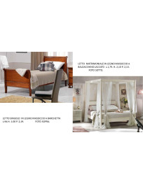 LETTO SINGOLO A BARCHETTA / MATRIMONIALE CON BALDACCHINO