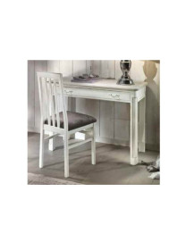 SCRIVANIA  LACCATA GAMBE PARTE ROTONDE E INTAGLIATE.