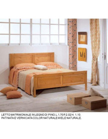 LETTO MATRIMONIALE IN LEGNO DI PINO