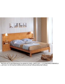 TESTATA LETTO MATRIMONIALE PIU COMODINI A MENSOLA