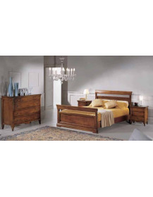 LETTO COMO E COMODINI VERNICIATI