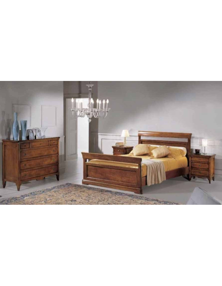 LETTO COMO E COMODINI VERNICIATI