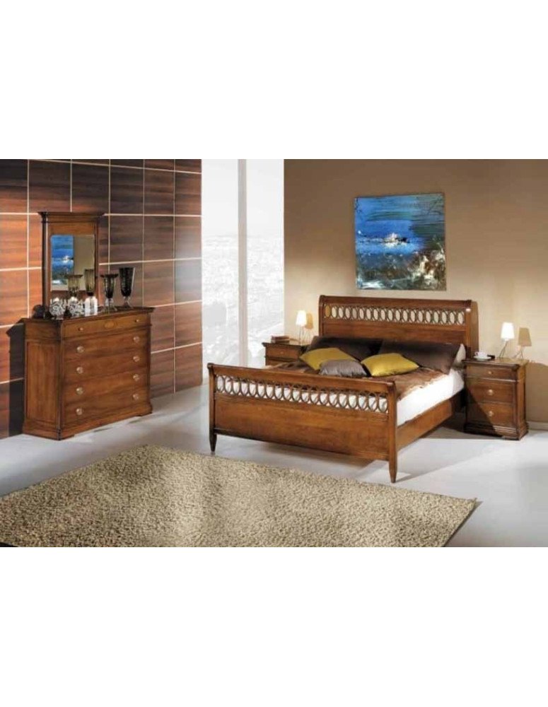 CAMERA MATRIMONIALE COMPOSTA VERNICIATURA A CERA