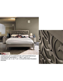 LETTO CON TESTIERA TRAFORATA
