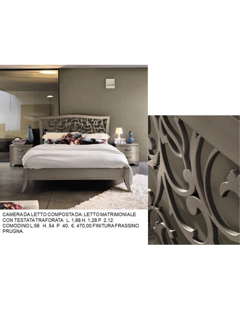 LETTO CON TESTIERA TRAFORATA