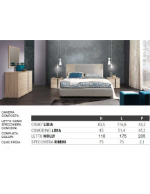 LETTO MATRIMONIALE LACCATO E PATINATO