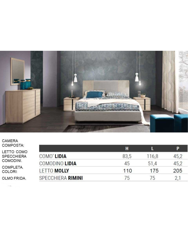 LETTO MATRIMONIALE LACCATO E PATINATO