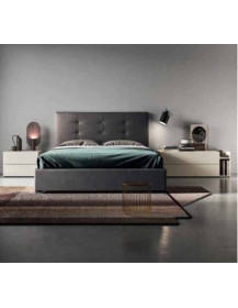 LETTO IMBOTTITO IN ECOPELLE BLOOM