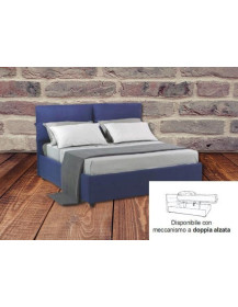 LETTO CON RETE A DOGHE E CONTENITORE