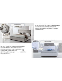 LETTI IN STOFFA E ECOPELLE CON RETE E CONTENITORE