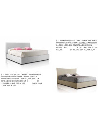 LETTI CON CONTENITORE E RETE A DOGHE IMBOTTITO