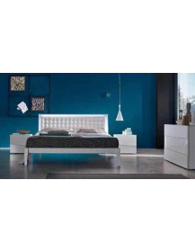 LETTO FRASSINO ECOPELLE BIANCO