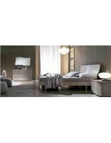 LETTO GAMBE ALLUMINIO TORTORA