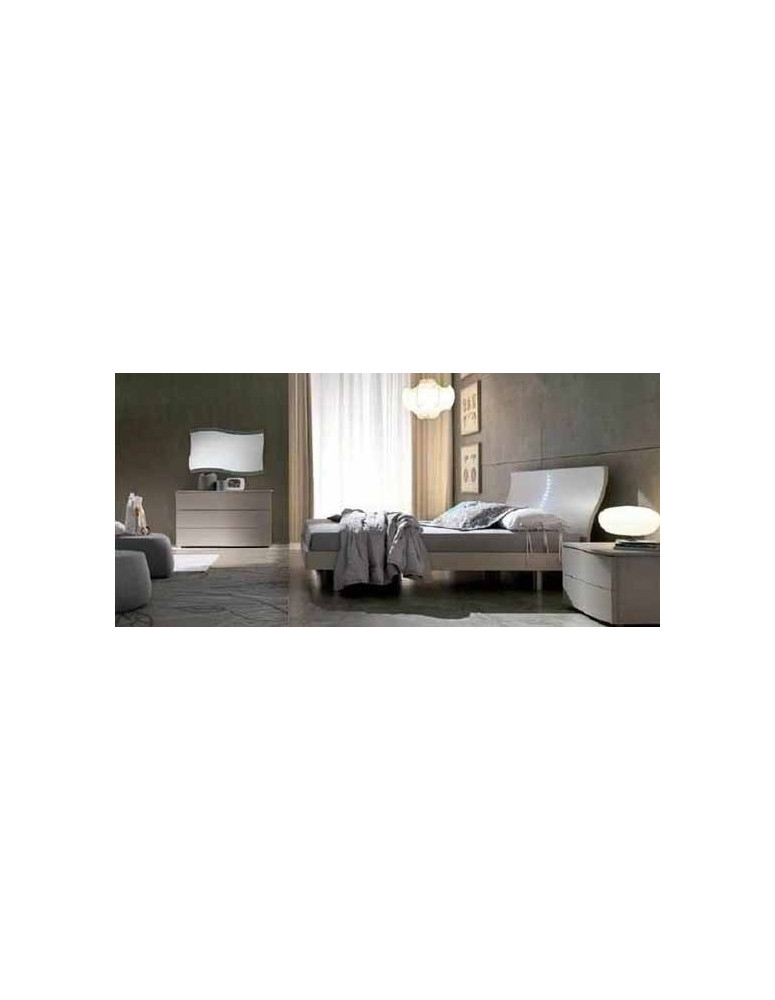 LETTO GAMBE ALLUMINIO TORTORA