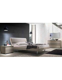 LETTO IN LARICE ED ECO PELLE