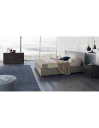 LETTO IMBOTTITO E COMO’+COMODINI ARROTONDATI