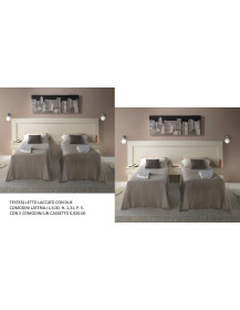 TESTATA LETTO LACCATO CON 2 COMODINI LATERALI