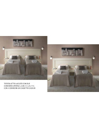 TESTATA LETTO LACCATO CON 2 COMODINI LATERALI