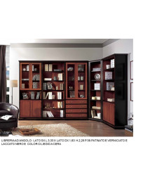 LIBRERIA AD ANGOLO VERNICIATA E LACCATA