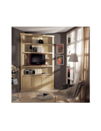 LIBRERIA ANGOLARE PER TV CON APERTURA FRONTALE LATO TV