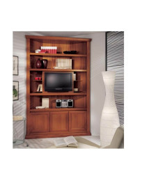 LIBRERIA ANGOLARE PER TV CON APERTURA FRONTALE LATO TV