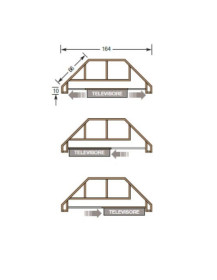 LIBRERIA ANGOLARE PER TV CON APERTURA FRONTALE LATO TV