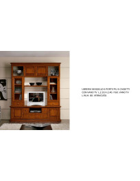 LIBRERIA MASSELLO 6 PORTE PIU 6 CASSETTI CON VANO TV