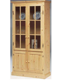 LIBRERIA 2 ANTE CHIUSE E 2 ANTE A VETRO