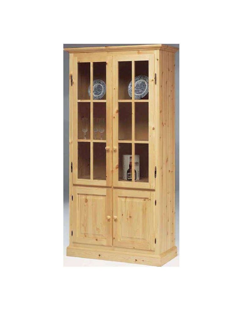 LIBRERIA 2 ANTE CHIUSE E 2 ANTE A VETRO