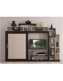 LIBRERIA SOGGIORNO WENGE E AVORIO PATINATO