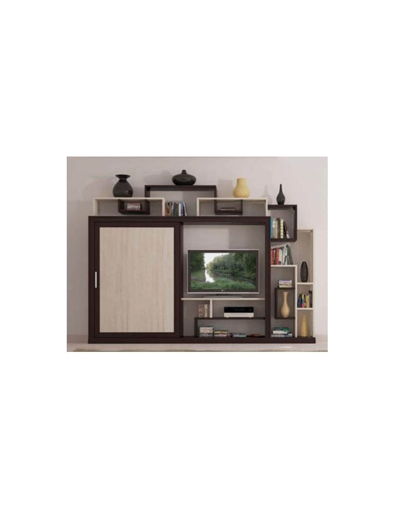 LIBRERIA SOGGIORNO WENGE E AVORIO PATINATO