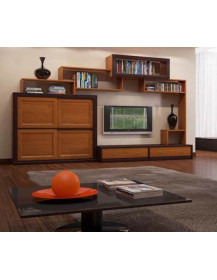 LIBRERIA SOGGIORNO WENGE E CILIEGIO