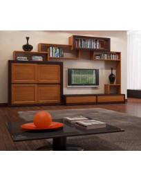 LIBRERIA SOGGIORNO WENGE E CILIEGIO