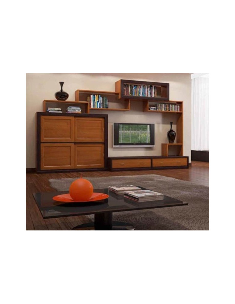 LIBRERIA SOGGIORNO WENGE E CILIEGIO