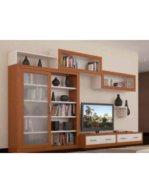 LIBRERIA SOGGIORNO VERNICIATA E LACCATA