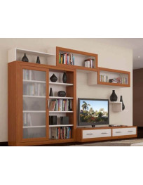 LIBRERIA SOGGIORNO VERNICIATA E LACCATA