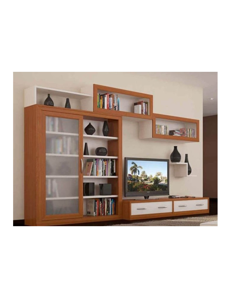 LIBRERIA SOGGIORNO VERNICIATA E LACCATA